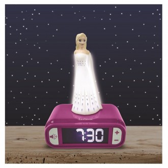 Dětský budík Disney Frozen Elsa s nočním osvětlením