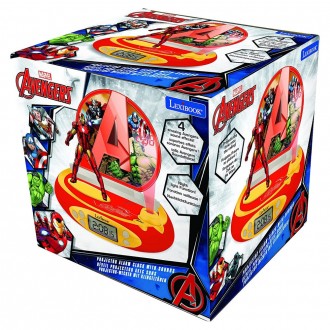 Dětský budík Avengers Iron Man s rádiem a projektorem