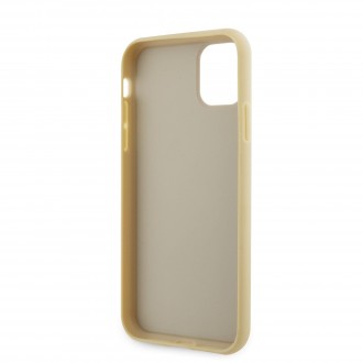 Guess Rhinestones Triangle Metal Logo Kryt pro iPhone 11 Pro zlatý
