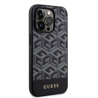 Guess PU G Cube MagSafe Kompatibilní Zadní Kryt pro iPhone 14 Pro Black