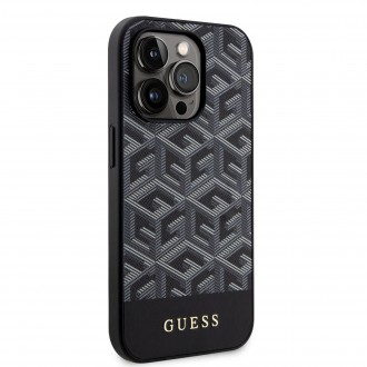 Guess PU G Cube MagSafe Kompatibilní Zadní Kryt pro iPhone 13 Pro Black