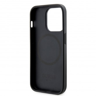Guess PU G Cube MagSafe Kompatibilní Zadní Kryt pro iPhone 13 Pro Black