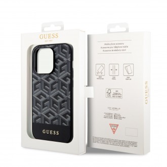 Guess PU G Cube MagSafe Kompatibilní Zadní Kryt pro iPhone 13 Pro Black