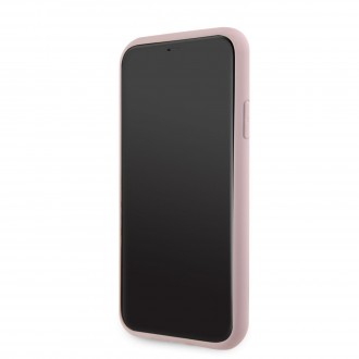 Guess PU G Cube MagSafe Kompatibilní Zadní Kryt pro iPhone 11 růžový