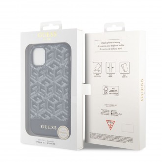 Guess PU G Cube MagSafe Kompatibilní Zadní Kryt pro iPhone 11 černý