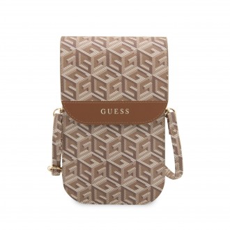 Guess PU G Cube Phone Bag hnědý