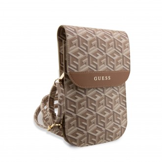 Guess PU G Cube Phone Bag hnědý