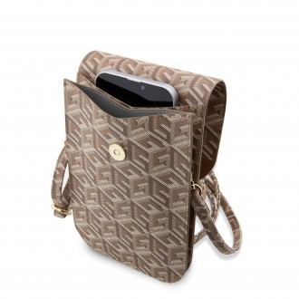 Guess PU G Cube Phone Bag hnědý