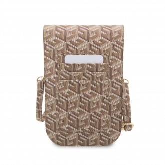 Guess PU G Cube Phone Bag hnědý