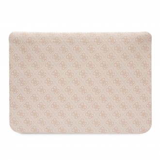 Guess PU 4G Printed Stripes Computer Sleeve 16" růžový