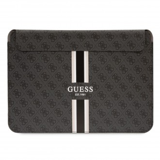 Guess PU 4G Printed Stripes Computer Sleeve 16" černý