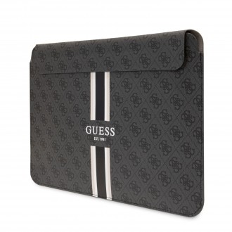 Guess PU 4G Printed Stripes Computer Sleeve 16" černý