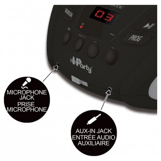 Přenosný Bluetooth CD přehrávač iParty se světelnými efekty