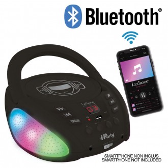Přenosný Bluetooth CD přehrávač iParty se světelnými efekty