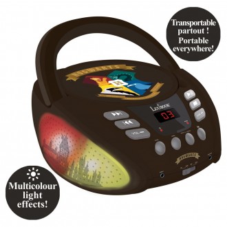 Přenosný Bluetooth CD přehrávač Harry Potter se světelnými efekty