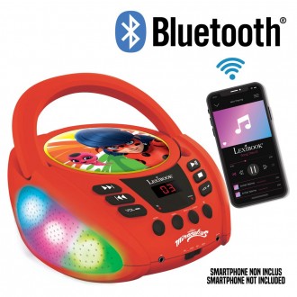 Přenosný Bluetooth CD přehrávač Kouzelná Beruška se světelnými efekty