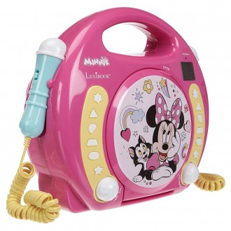 Přenosný CD přehrávač Disney Minnie se 2 mikrofony