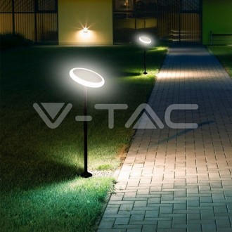 V-TAC 3W LED solární zahradní světlo bílé a černé tělo 4000K 2ks/bal Barevná teplota (К): Neutrální bílá 4000K