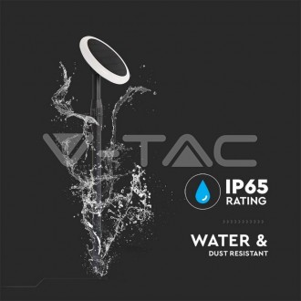 V-TAC 3W LED solární zahradní světlo bílé a černé tělo 4000K 2ks/bal Barevná teplota (К): Neutrální bílá 4000K