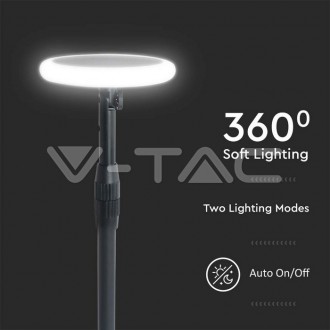 V-TAC 3W LED solární zahradní světlo bílé a černé tělo 4000K 2ks/bal Barevná teplota (К): Neutrální bílá 4000K