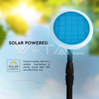 V-TAC 3W LED solární zahradní světlo bílé a černé tělo 4000K 2ks/bal Barevná teplota (К): Neutrální bílá 4000K
