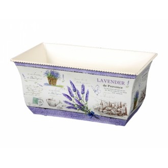 Set truhlíků LAVENDER DE PROVENCE plechový 23,25cm 2ks