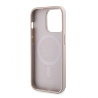 Guess PU G Cube MagSafe Zadní Kryt pro iPhone 14 Pro Pink