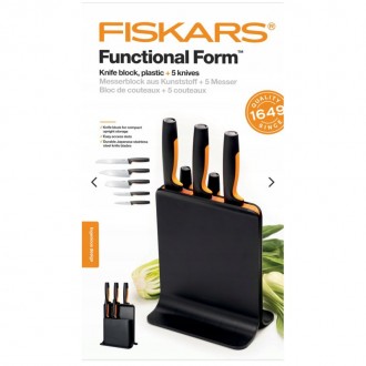 Blok 5 nožů FISKARS FUNCTIONAL FORM plastový 1057554