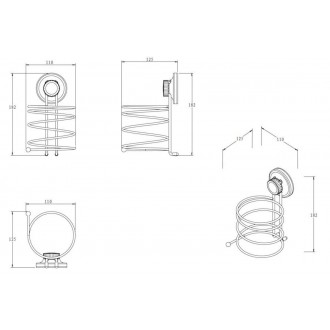 Držák fénu Multi Ecoloc chrom ECO30