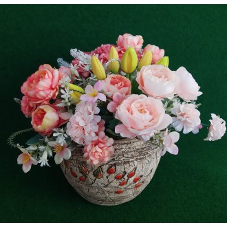 Keramický květináč kulatý, s odkapávací dírkou, průměr 23cm  0011001