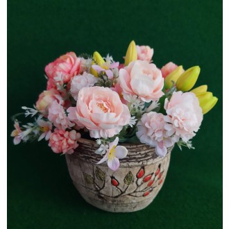 Keramický květináč kulatý, s odkapávací dírkou, průměr 23cm  0011001