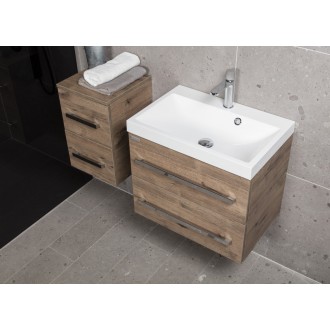 Koupelnová skříňka s umyvadlem Naturel Cube Way 80x40 cm dub wellington CUBE280ZDW