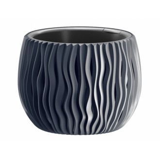 Obal na květník SANDY BOWL 2v1 plastový matný d24x16cm