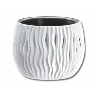 Obal na květník SANDY BOWL 2v1 plastový matný d29x19cm