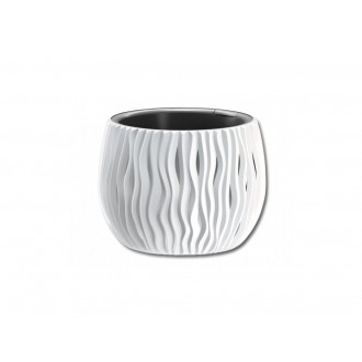Obal na květník SANDY BOWL 2v1 plastový matný d37x21cm