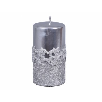 Svíčka ICE STAR VALEC vánoční d7x14cm