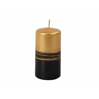 Svíčka LUMINA GOLD VÁLEC metalická lesklá d6x13cm čz