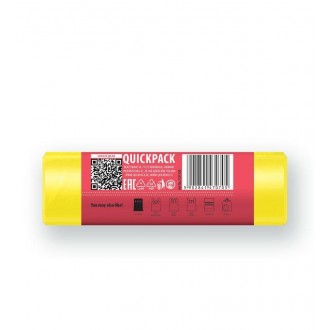 viGo pytle na tříděný odpad, 60 l, 60x80 cm, 30 mc, LDPE, žlutá: plast, 10 ks