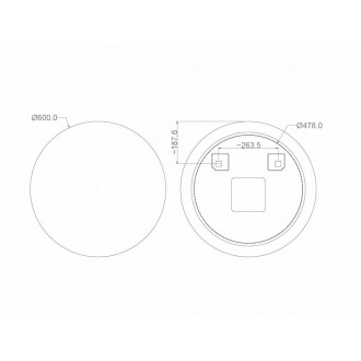 Zrcadlo s LED osvětlením Naturel Iluxit 60x60 cm ZIL60KLED